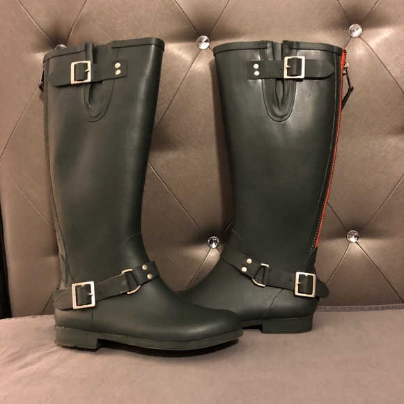 Steve Madden Shoes - Steve Madden Tsunami Green Rain Boots Size 8 GUC